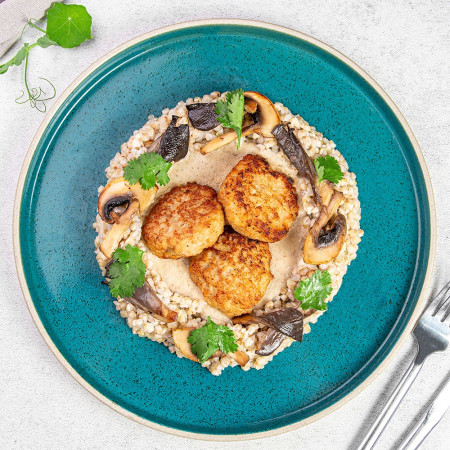 Куриные котлетки с пюре